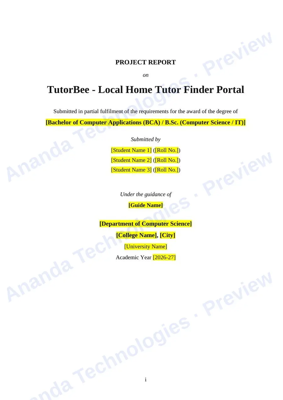 TutorBee report — page 1