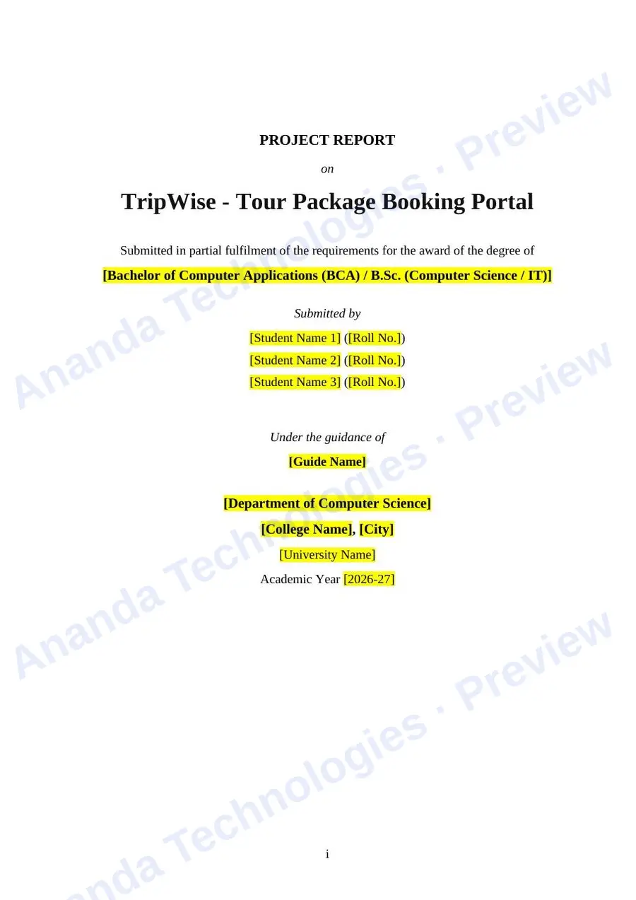 TripWise report — page 1