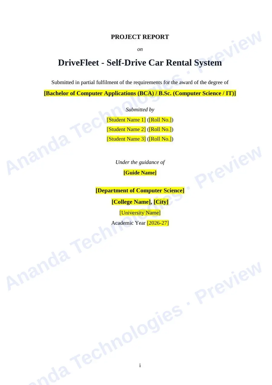 DriveFleet report — page 1