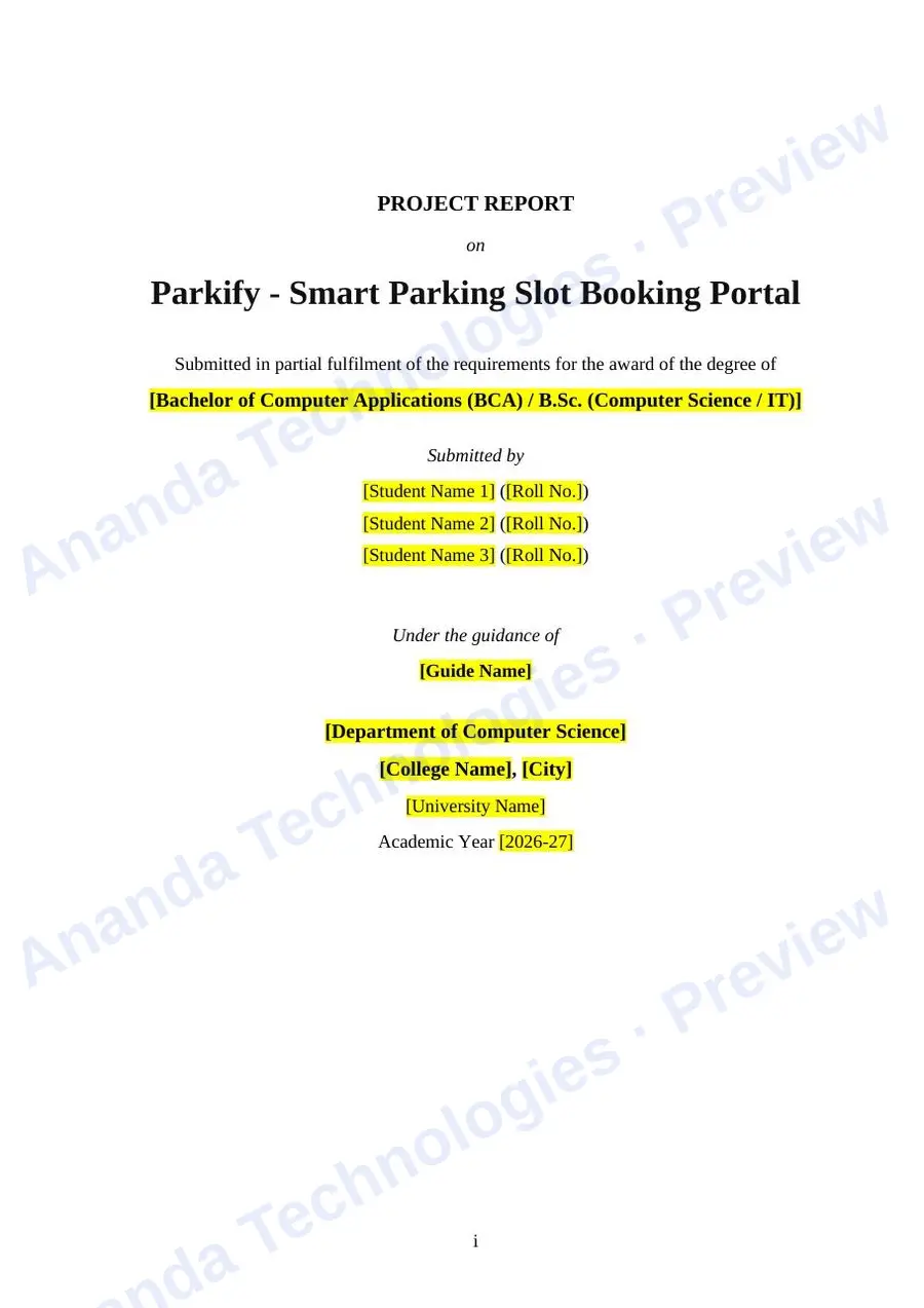 Parkify report — page 1