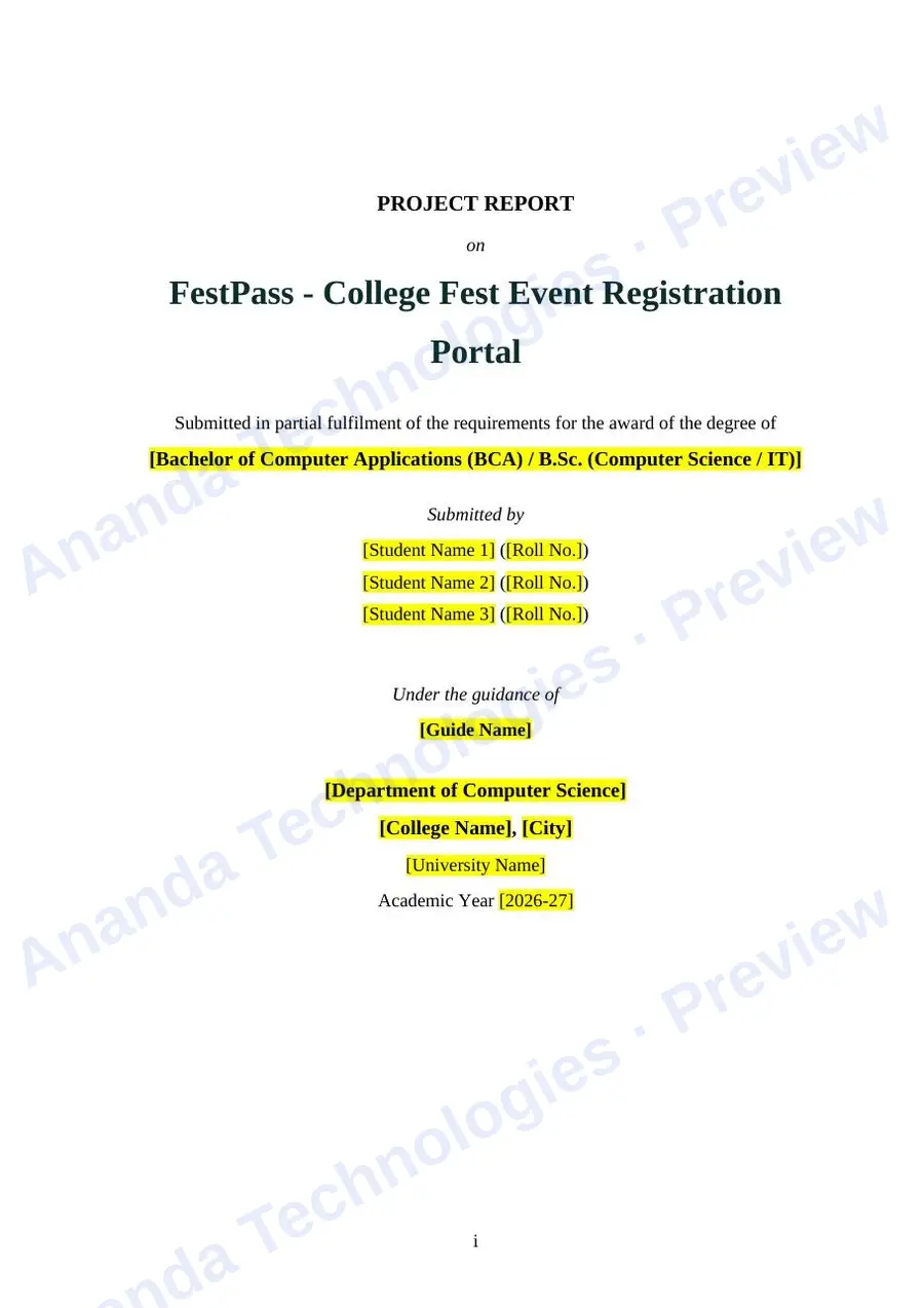 FestPass report — page 1