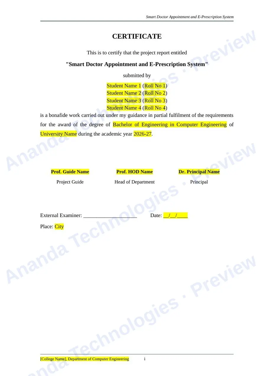 Smart Doctor Appointment and… report — page 2
