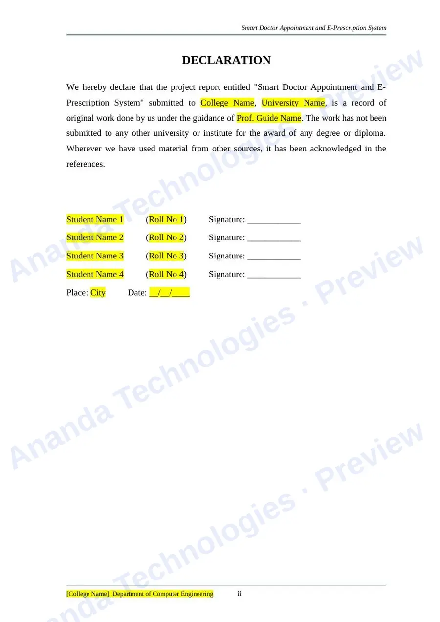 Smart Doctor Appointment and… report — page 3