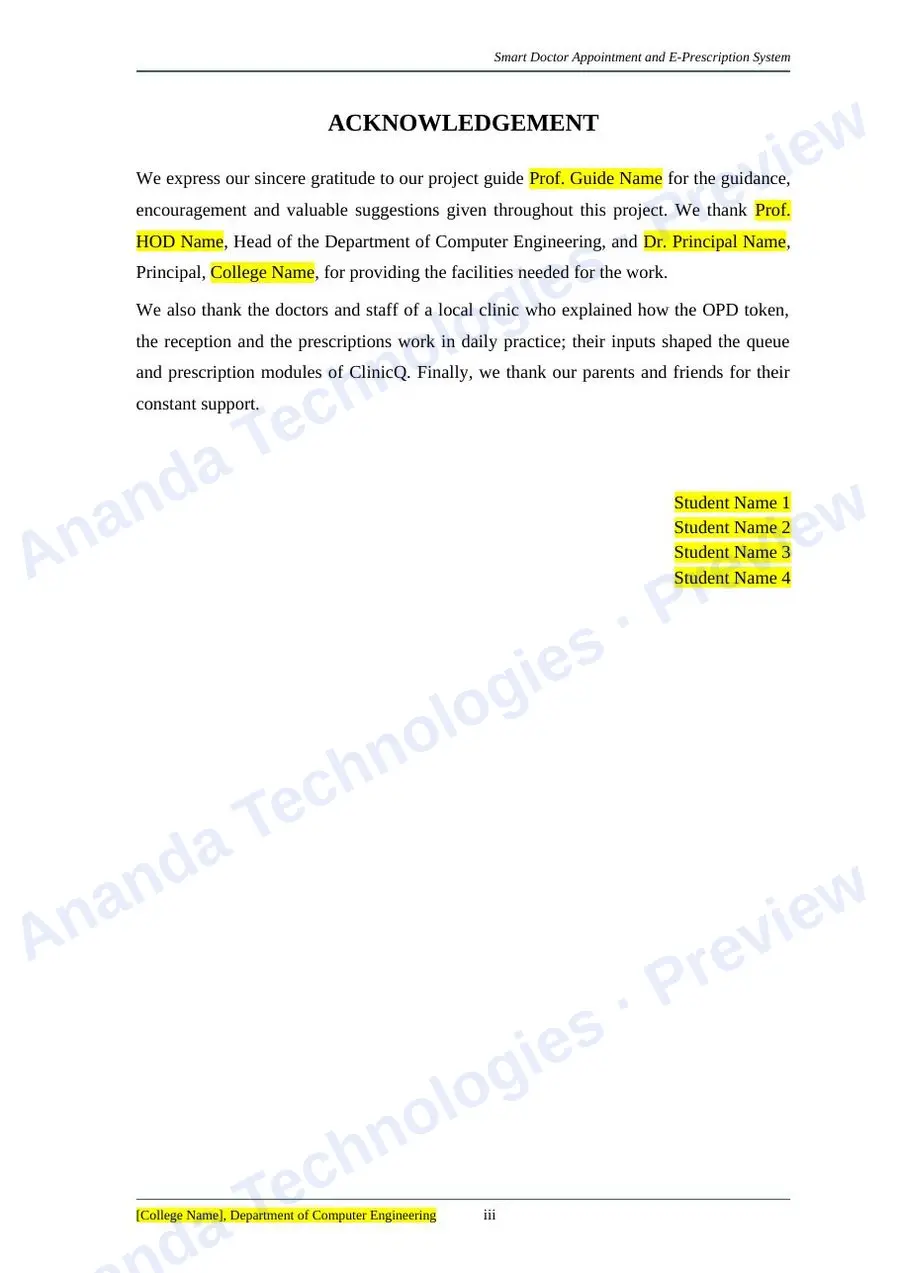 Smart Doctor Appointment and… report — page 4