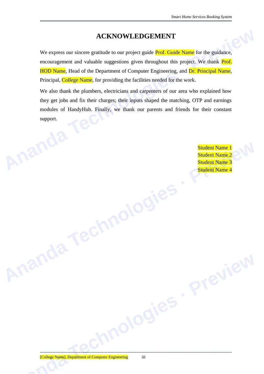 Smart Home Services Booking System report — page 4