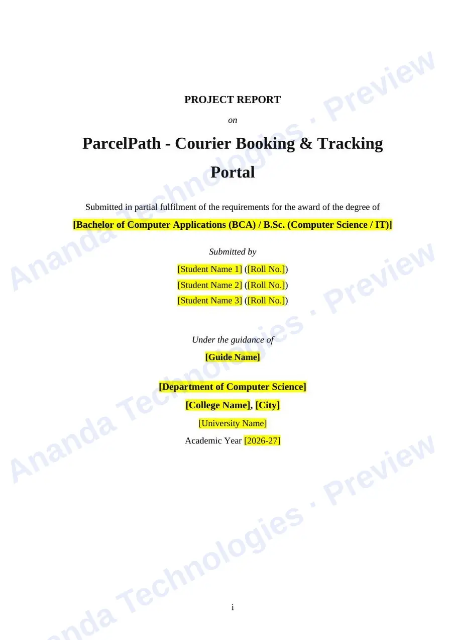 ParcelPath report — page 1