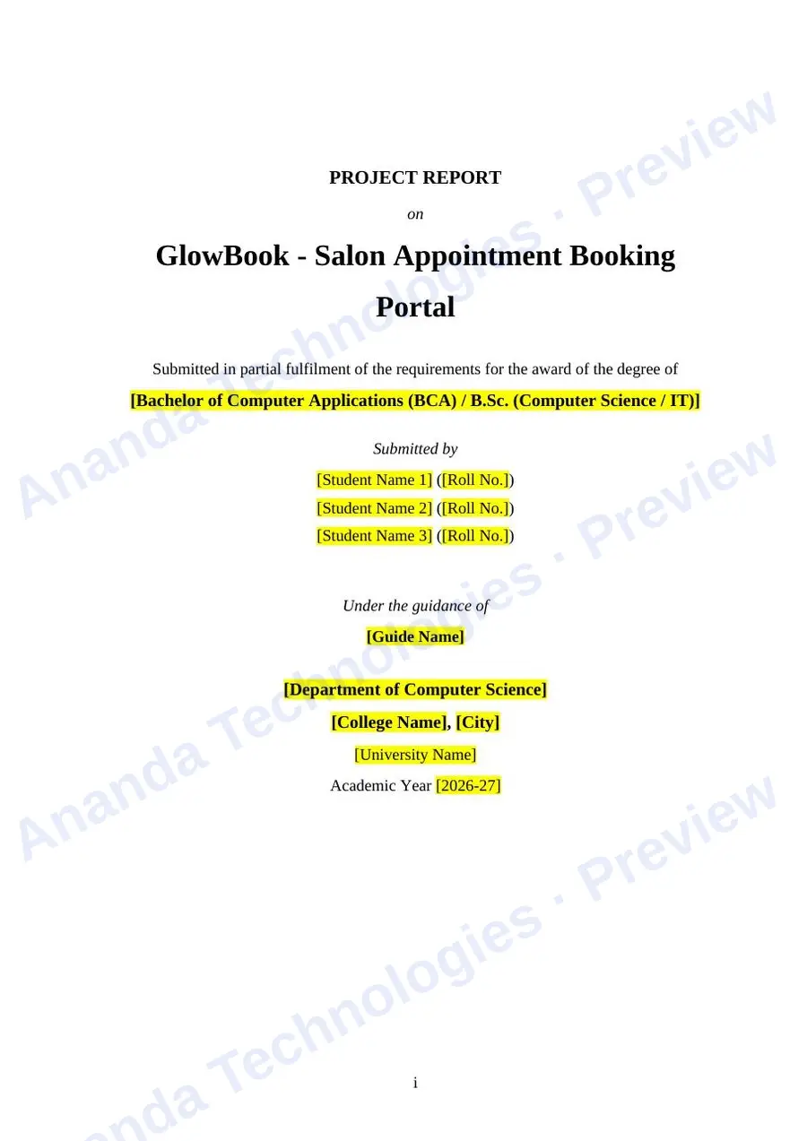 GlowBook report — page 1