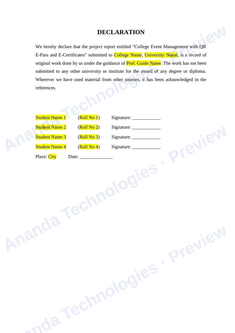 College Event Management with QR… report — page 3