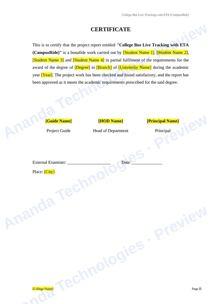 College Bus Live Tracking with ETA report — page 2