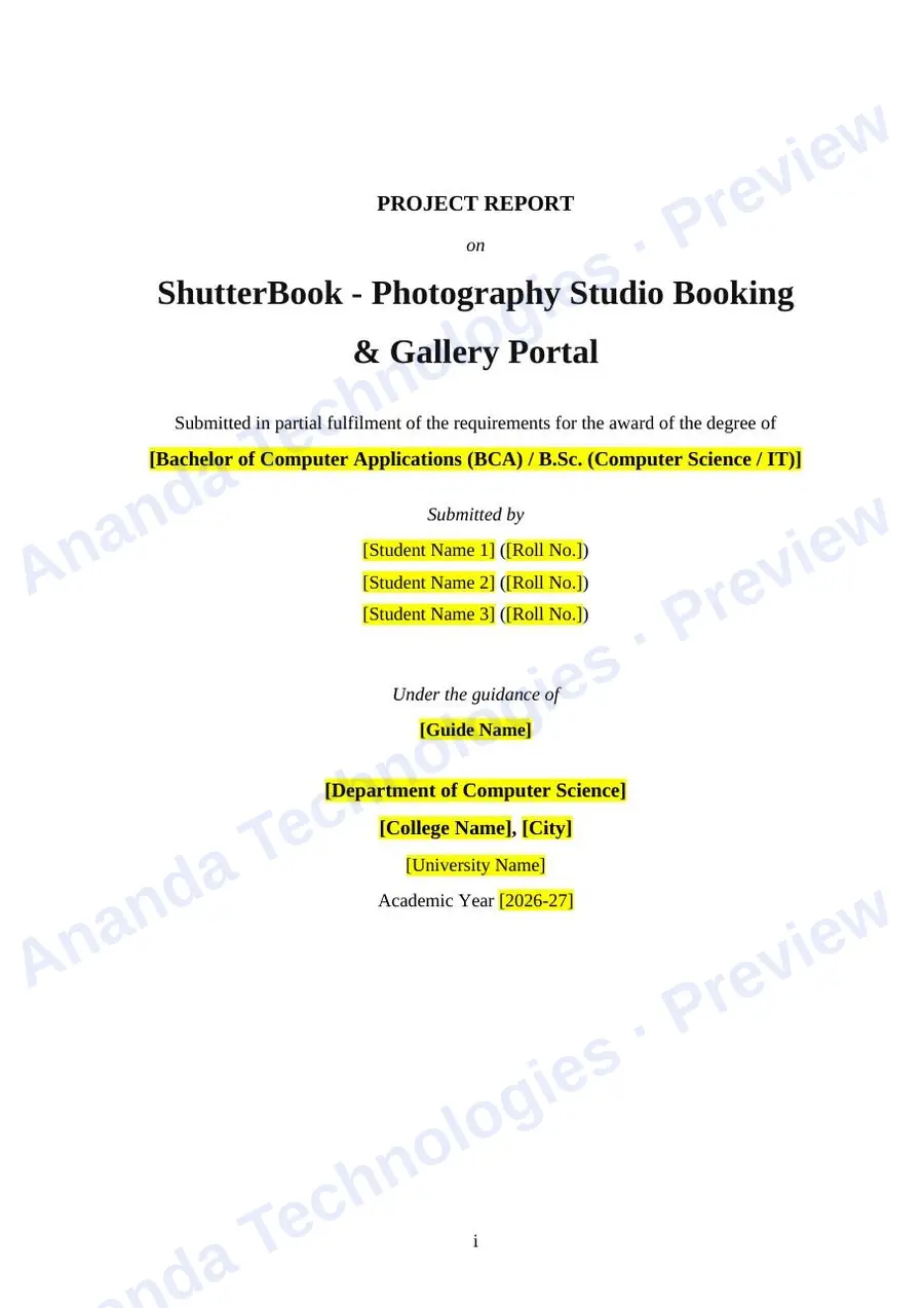 ShutterBook report — page 1