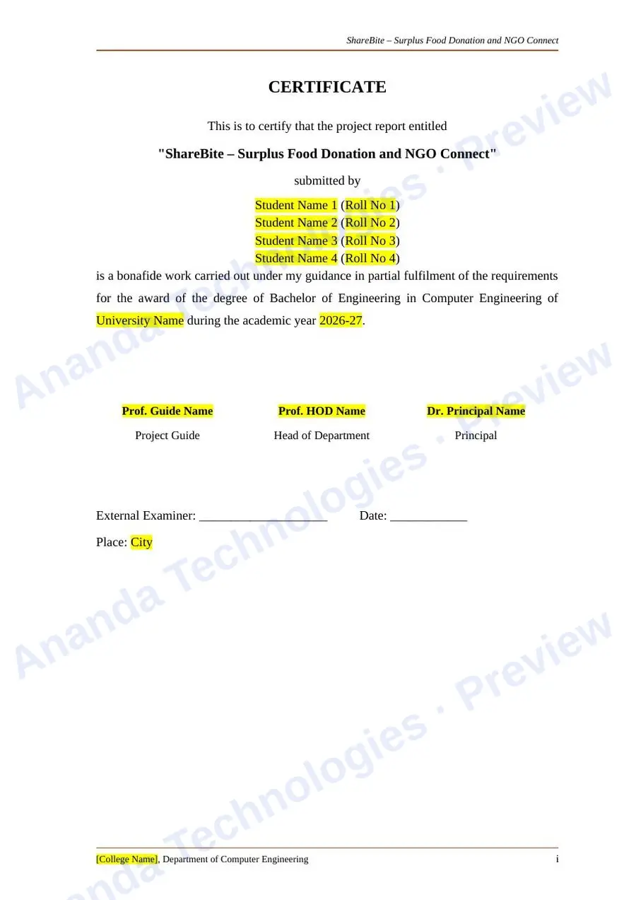 Surplus Food Donation and NGO Connect report — page 2