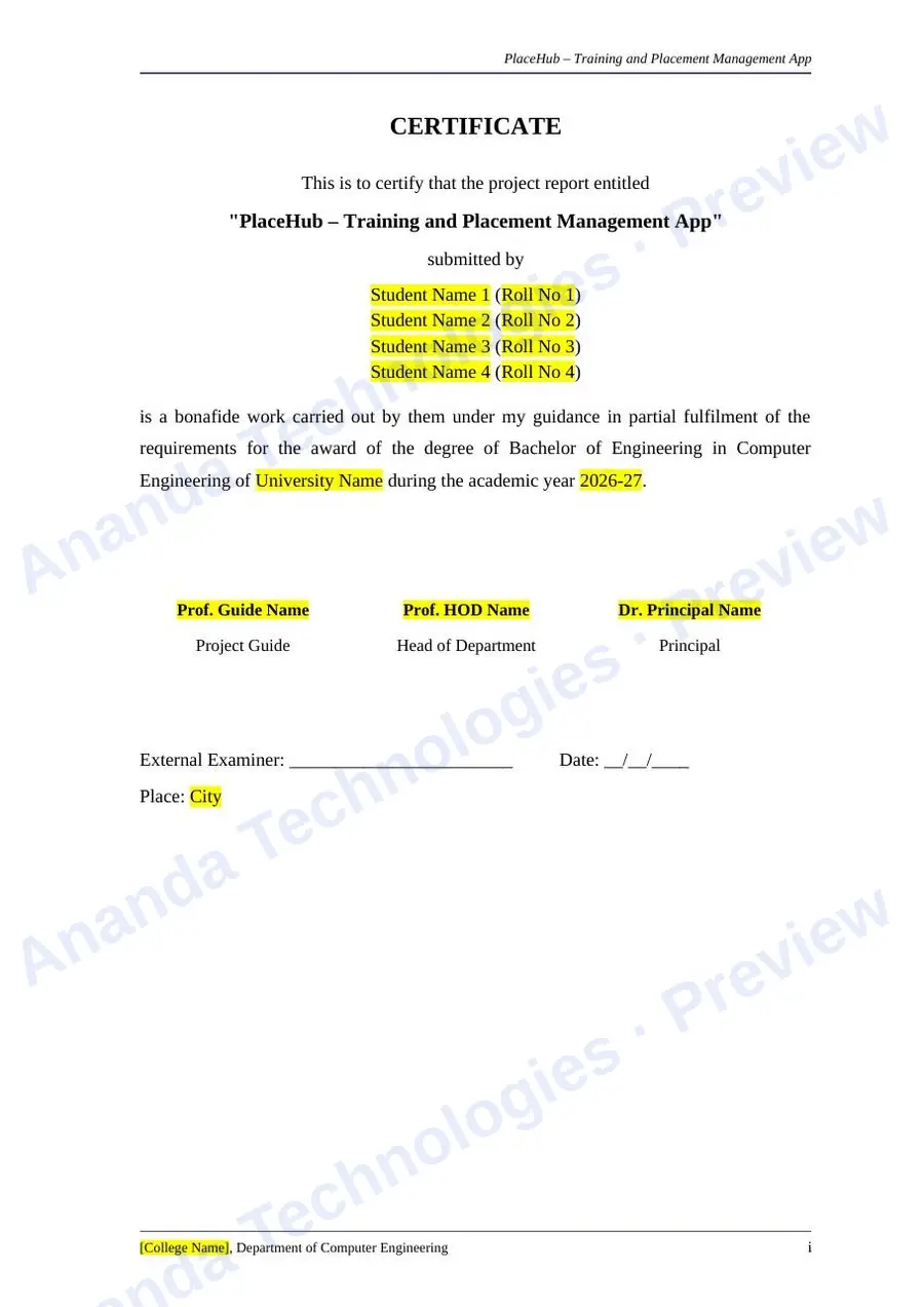 Training and Placement Cell App report — page 2