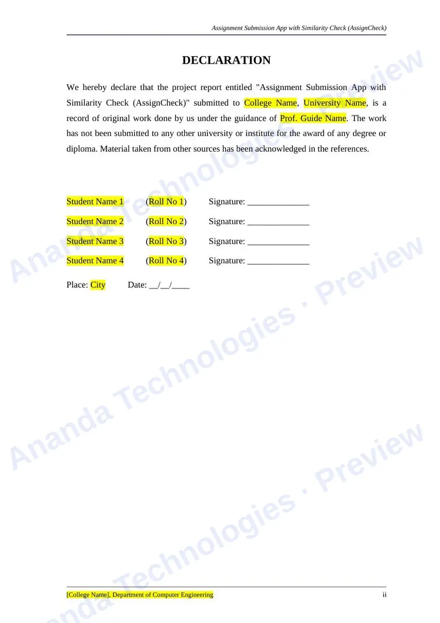 Assignment Submission App with… report — page 3