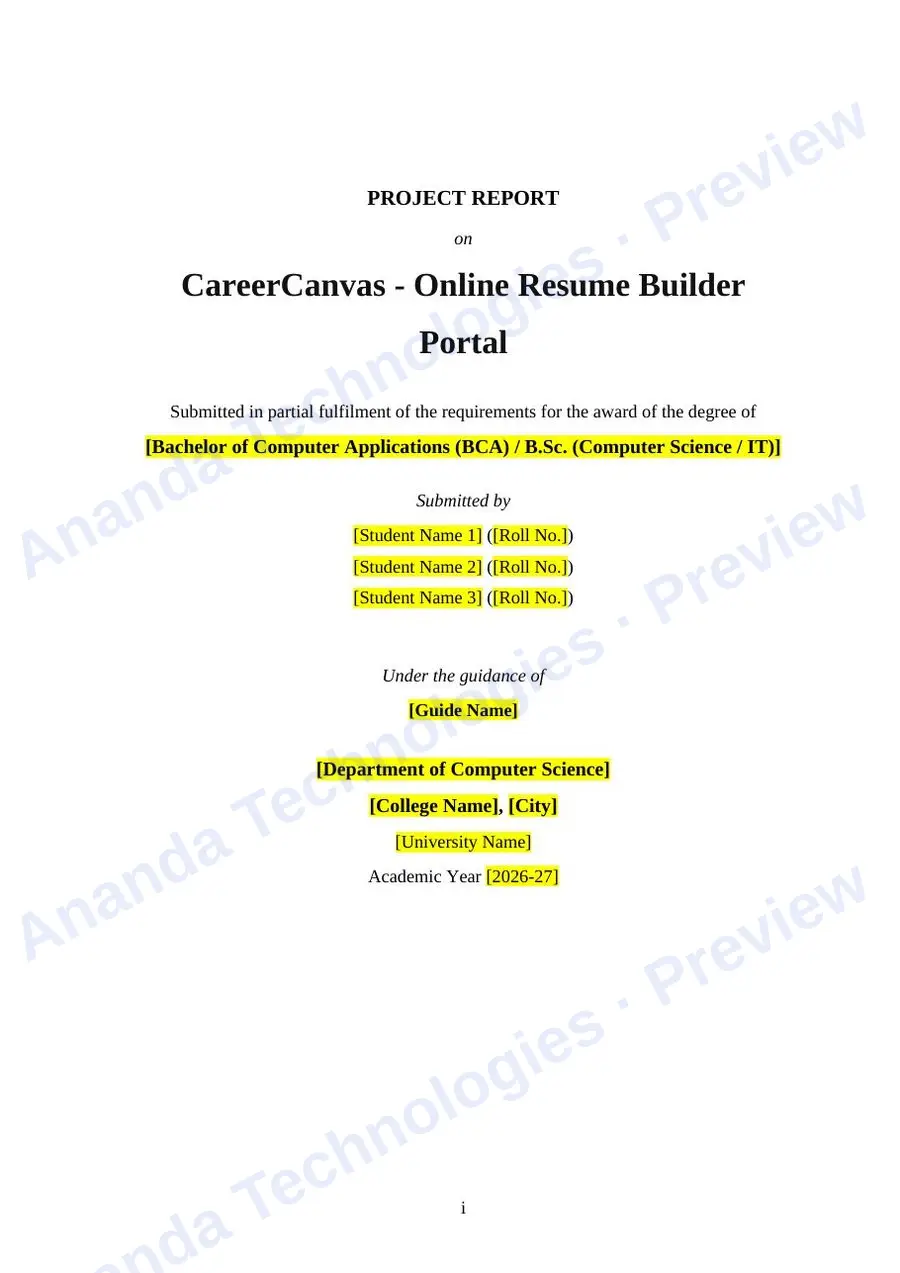 CareerCanvas report — page 1