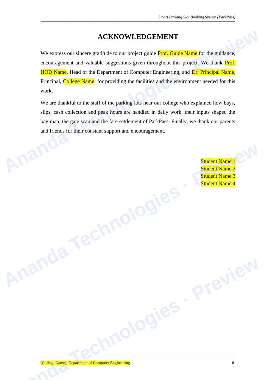 Smart Parking Slot Booking System report — page 4
