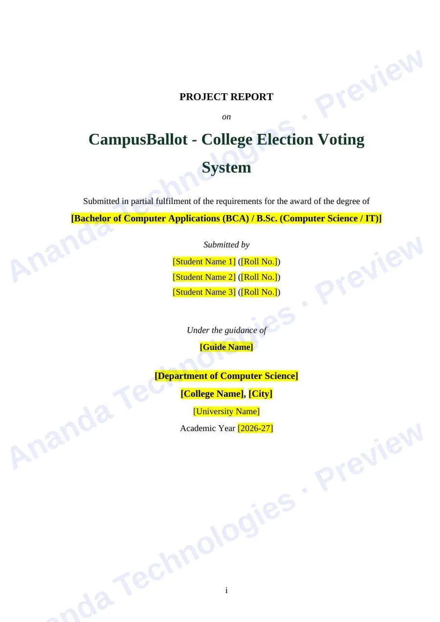 CampusBallot report — page 1