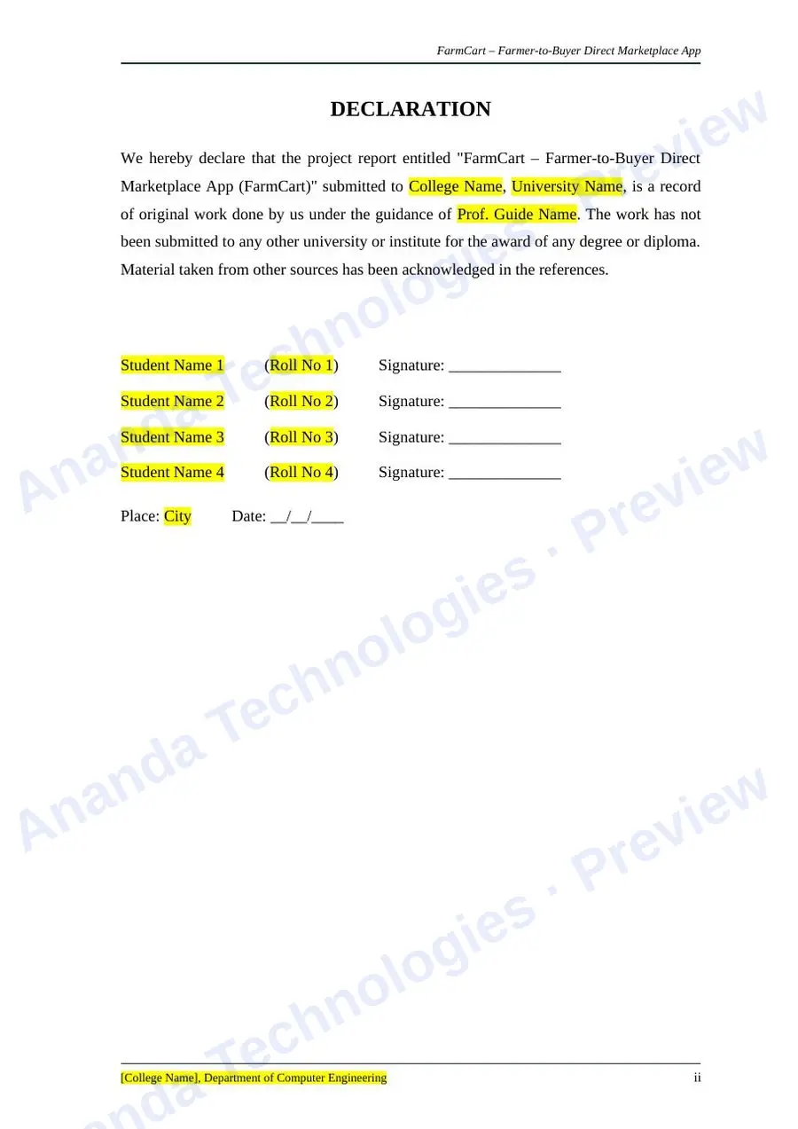 Farmer-to-Buyer Direct Marketplace App report — page 3