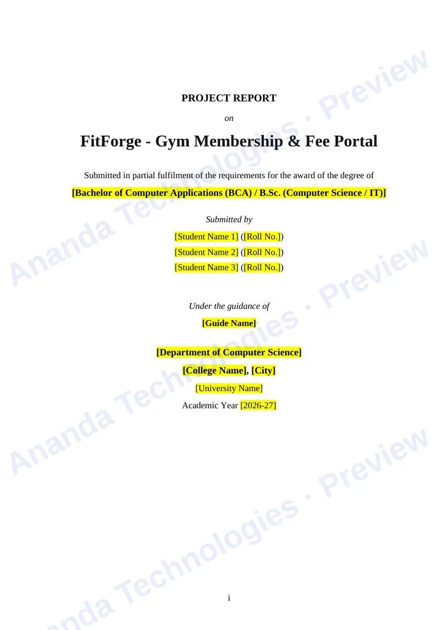 FitForge report — page 1