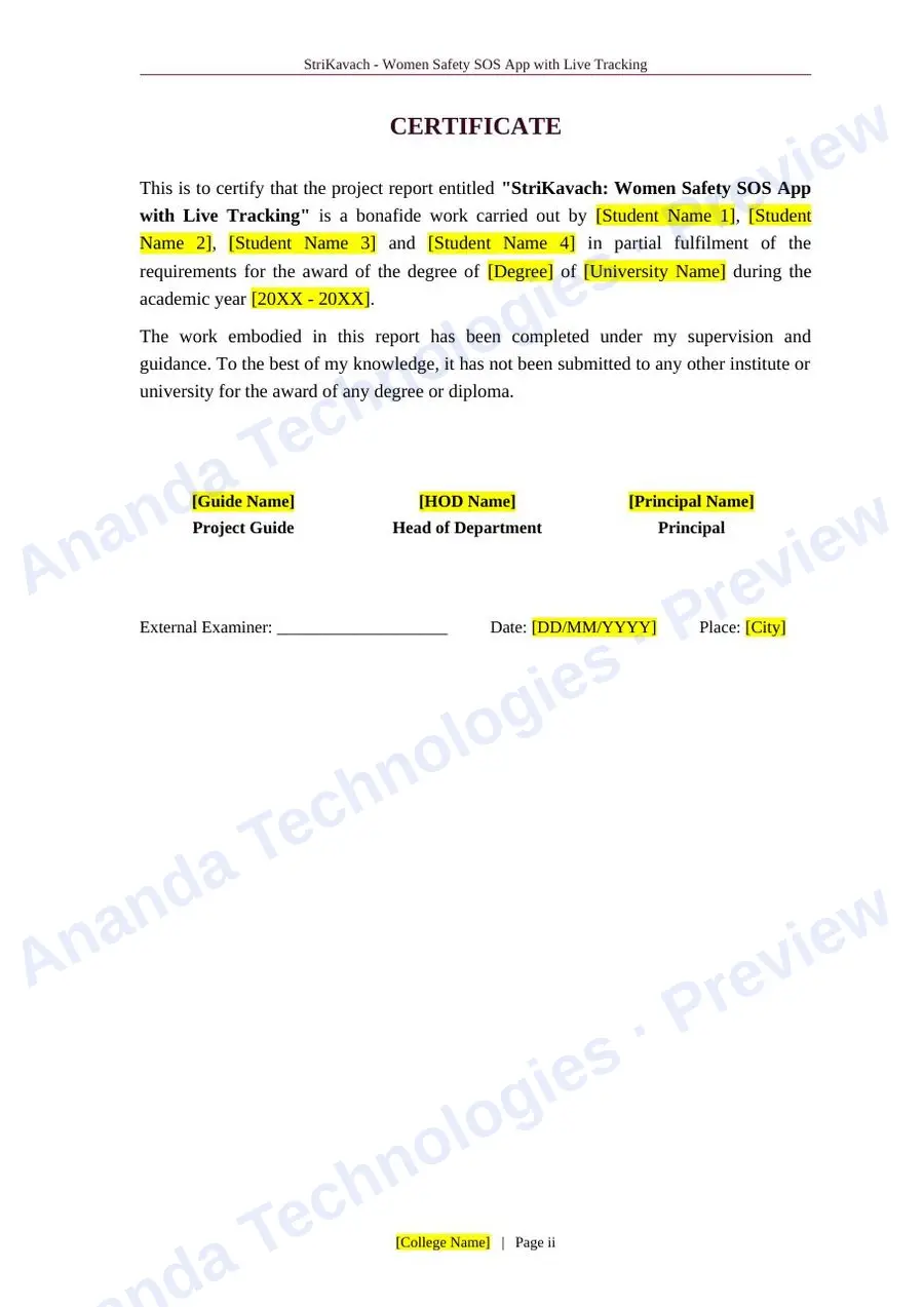 Women Safety SOS App with Live Tracking report — page 2