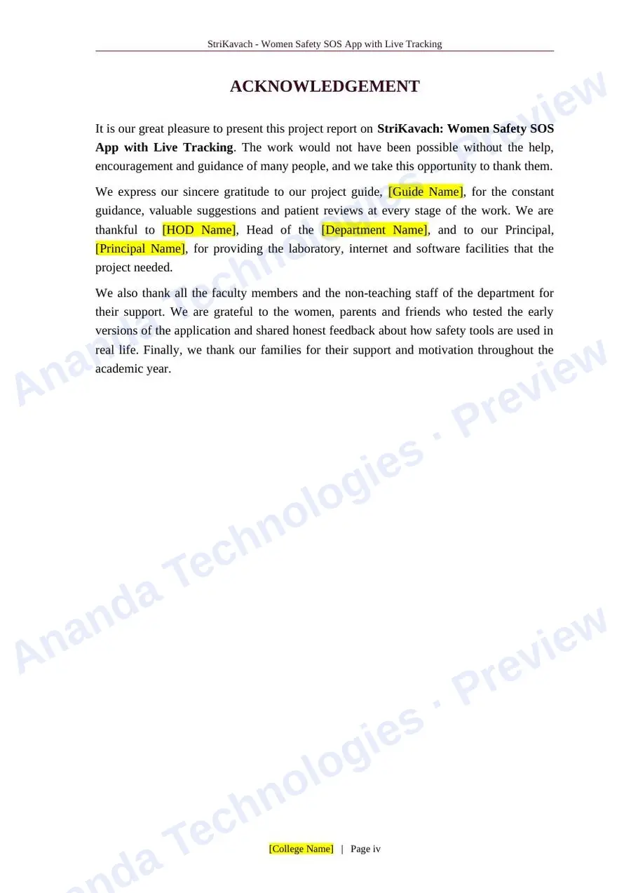 Women Safety SOS App with Live Tracking report — page 4