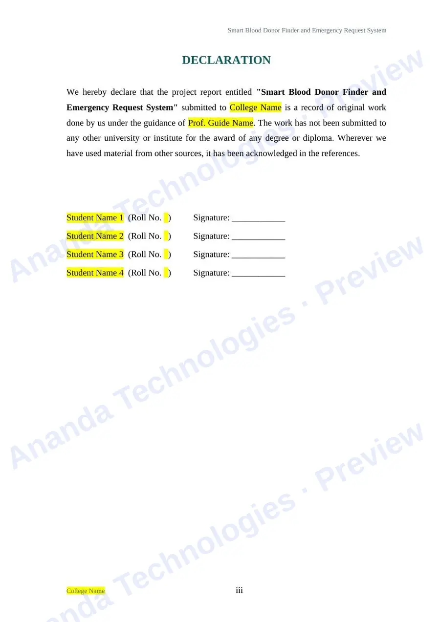 Smart Blood Donor Finder and Emergency… report — page 3