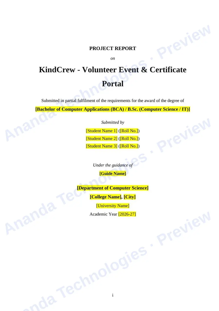 KindCrew report — page 1