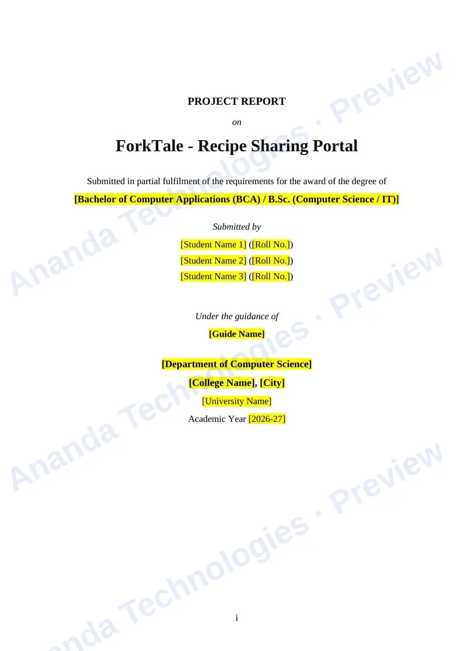 ForkTale report — page 1