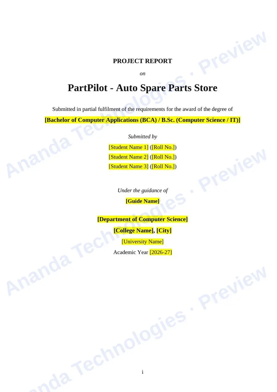 PartPilot report — page 1
