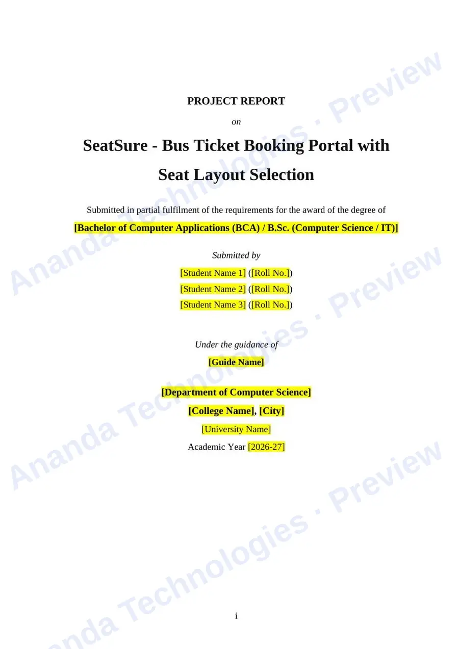 SeatSure report — page 1
