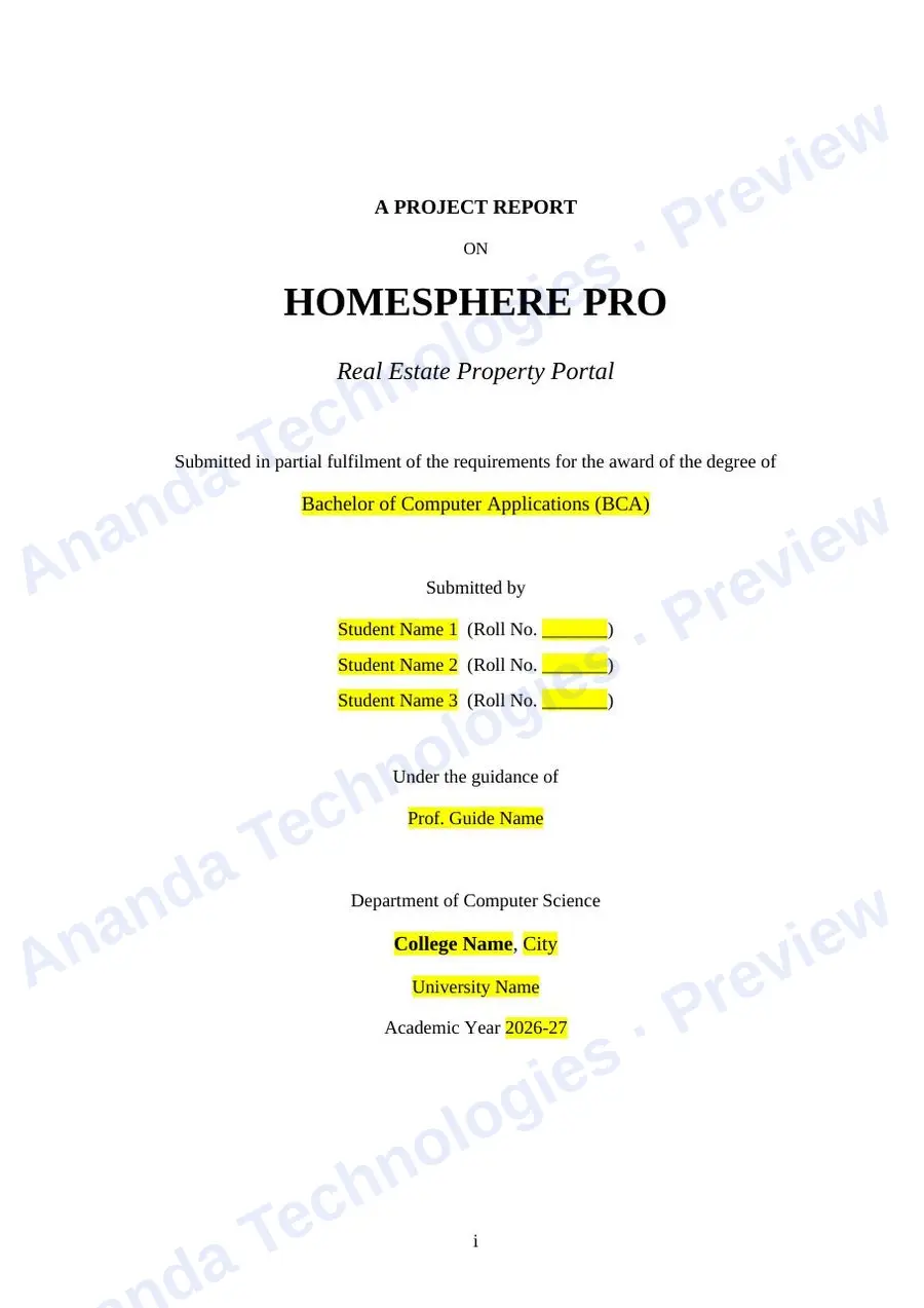 HomeSphere Pro report — page 1