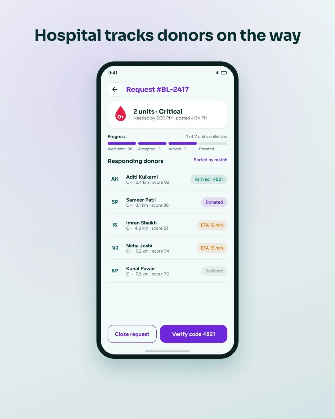 Smart Blood Donor Finder and Emergency… screenshot 4