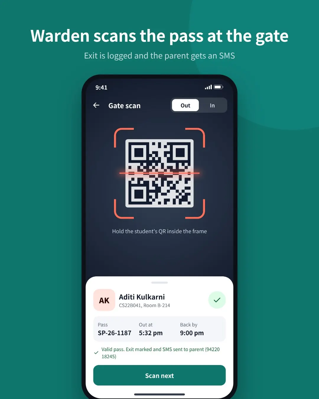 Smart Hostel CareTaking  with QR Gate… screenshot 4