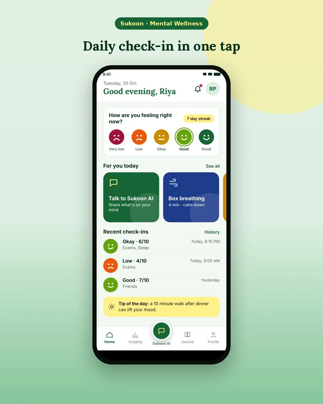 AI-based Mental Wellness Companion and… screenshot 1