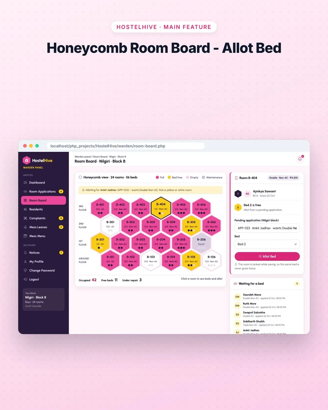 HostelHive screenshot 2