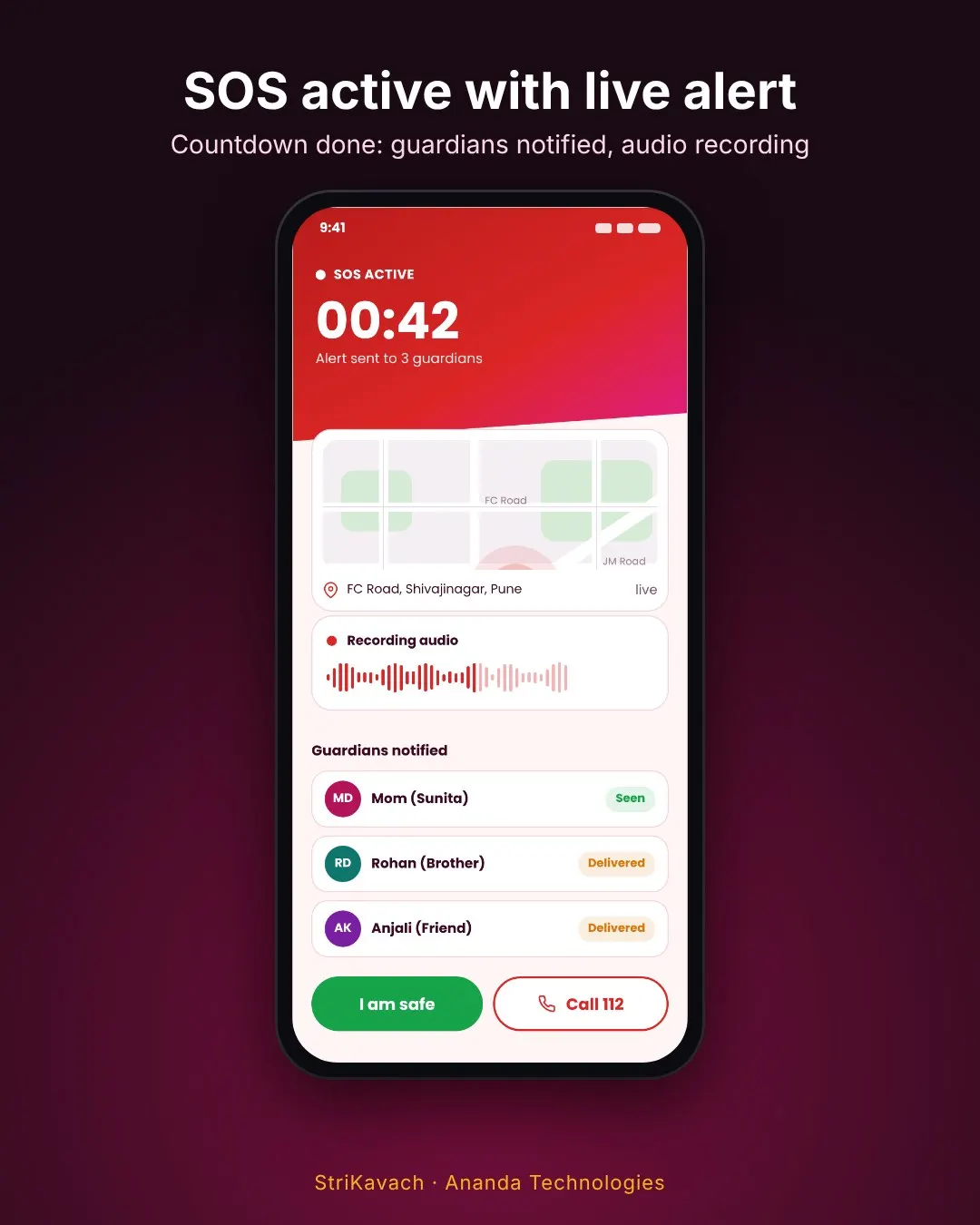 Women Safety SOS App with Live Tracking screenshot 3