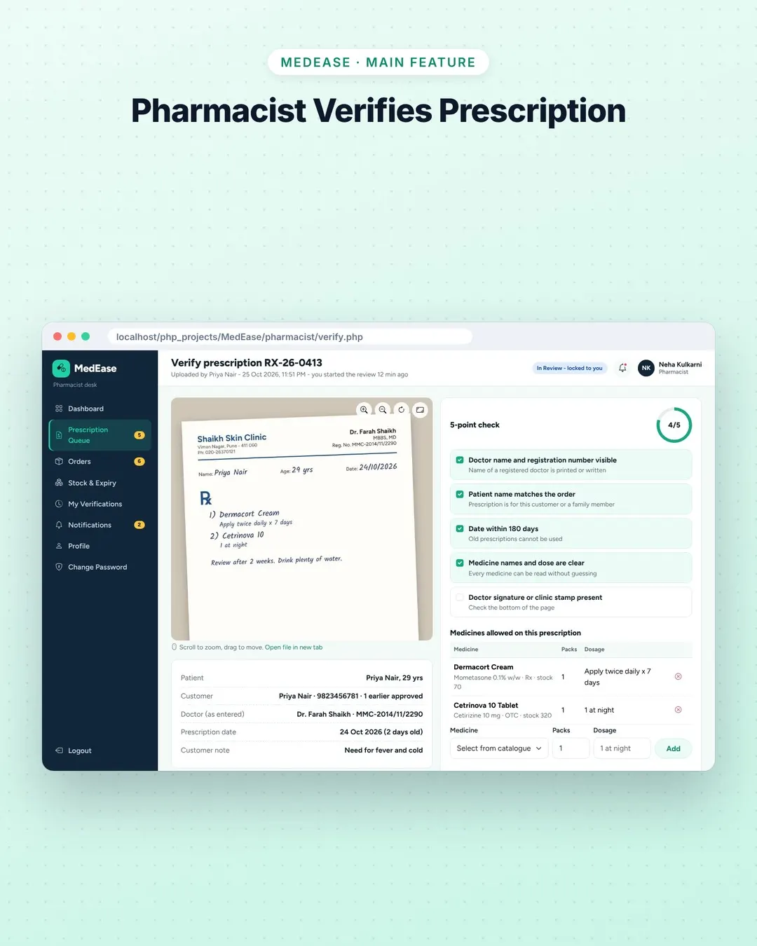 MedEase screenshot 2