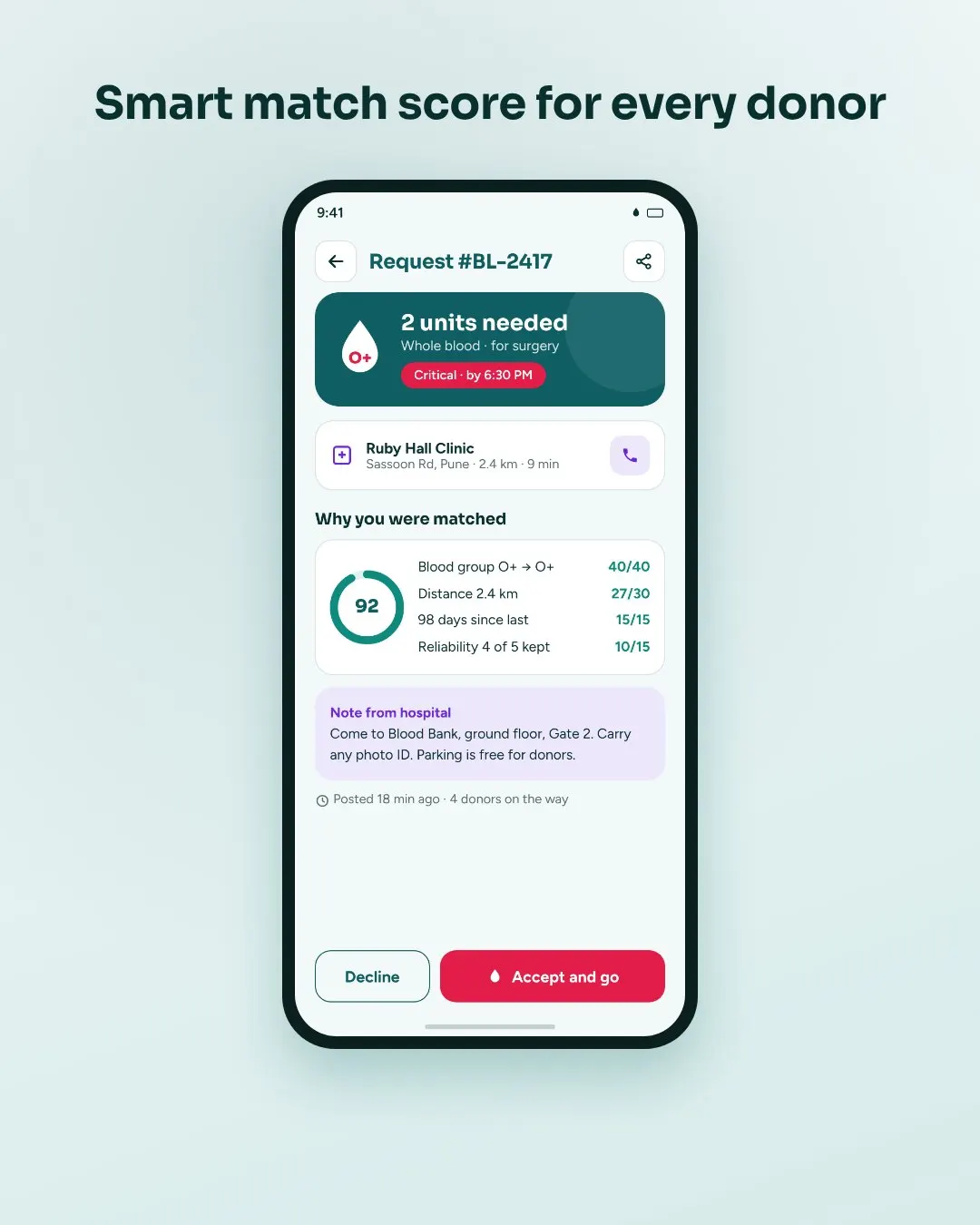 Smart Blood Donor Finder and Emergency… screenshot 2