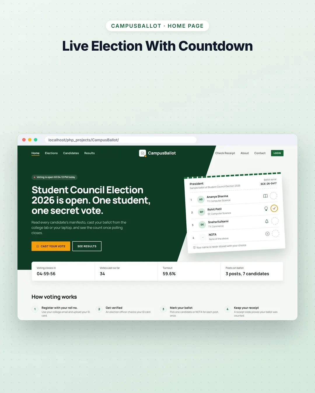 CampusBallot screenshot 1