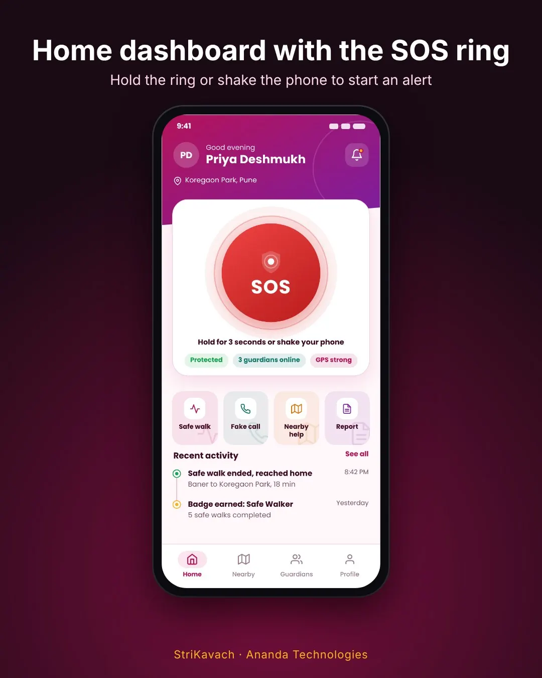Women Safety SOS App with Live Tracking screenshot 1